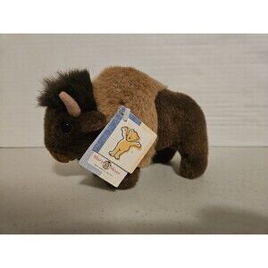 Mary Meyer 1991 CUTE BROWN BUFFALO 8" Plush STUFFED ANIMAL Bison Toy With Tags